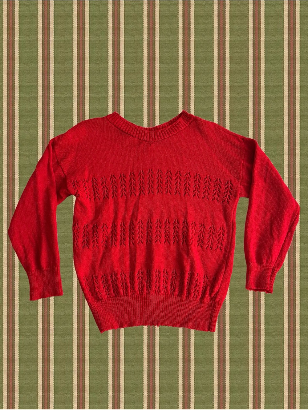Red Women's Lightweight Knit Sweater